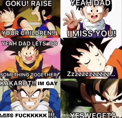 High Quality KAKAROT I'M GAY Blank Meme Template