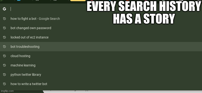 Original from xkcd.com/1646 | EVERY SEARCH HISTORY
HAS A STORY | image tagged in xkcd,ai,search history,google search | made w/ Imgflip meme maker