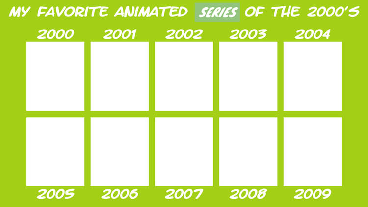 favorite animated shows of the 2000s Blank Meme Template