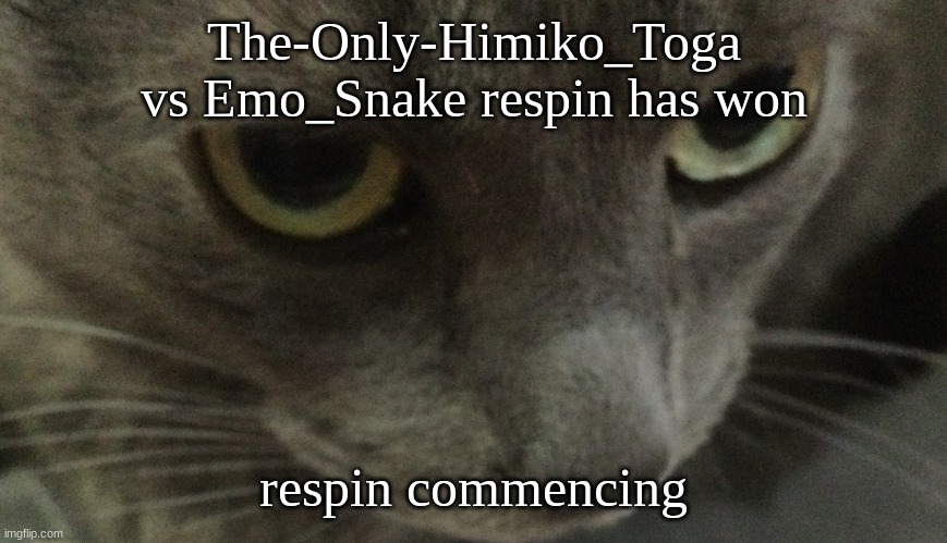 Sweetie | The-Only-Himiko_Toga vs Emo_Snake respin has won; respin commencing | image tagged in sweetie | made w/ Imgflip meme maker