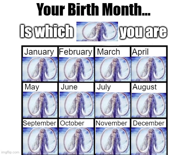 Birth Month Alignment Chart | Is which                 you are | image tagged in birth month alignment chart | made w/ Imgflip meme maker