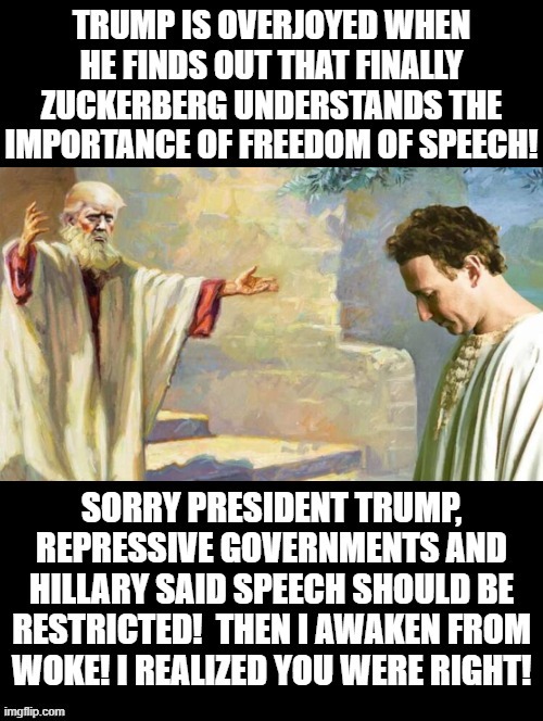 Sorry President Trump! I have awakened from woke! | image tagged in woke,the great awakening,star wars the force awakens,donald trump approves,zuckerberg | made w/ Imgflip meme maker