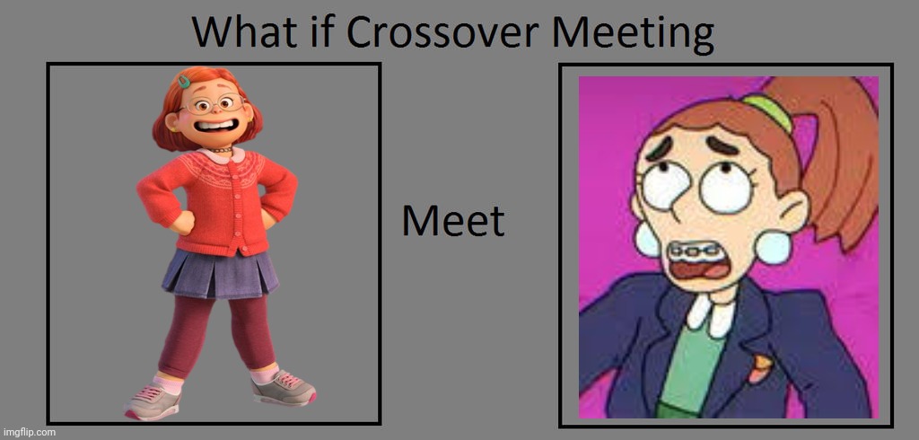 What if Mei Lee Meets Merian | image tagged in what if crossover meet this character,turning red,stugo | made w/ Imgflip meme maker