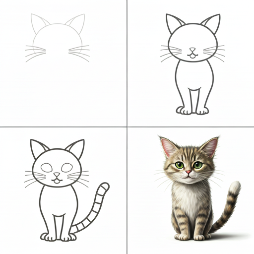 High Quality How to draw a Cat Blank Meme Template