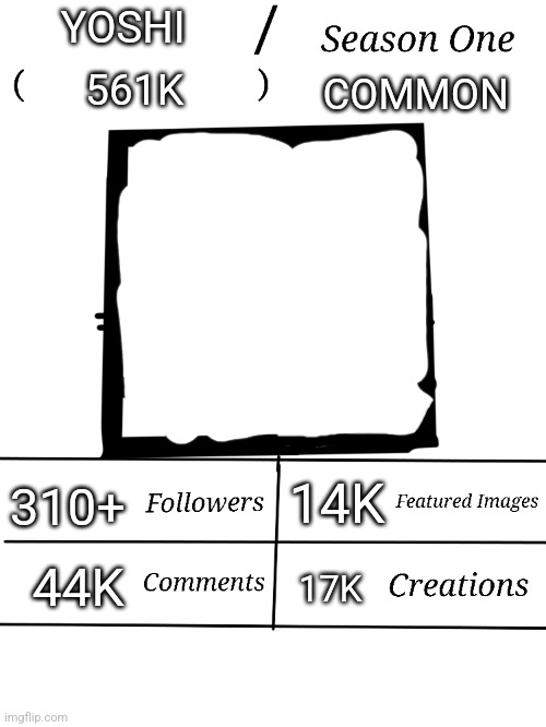 MSMGCARD S1 | YOSHI; COMMON; 561K; 14K; 310+; 17K; 44K | image tagged in msmgcard s1 | made w/ Imgflip meme maker