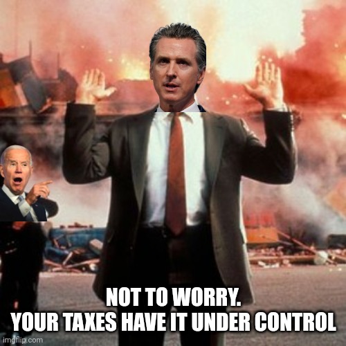 NOT TO WORRY.
YOUR TAXES HAVE IT UNDER CONTROL | image tagged in naked gun | made w/ Imgflip meme maker