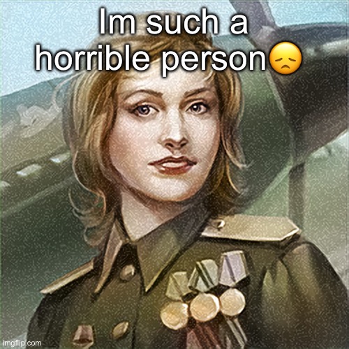 Neko War Thunder icon | Im such a horrible person😞 | image tagged in neko war thunder icon | made w/ Imgflip meme maker