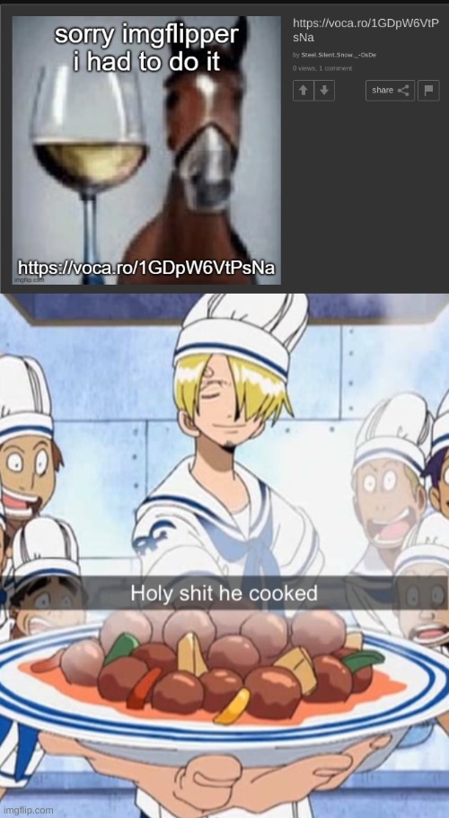 image tagged in holy shit he cooked | made w/ Imgflip meme maker