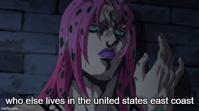 diavolo | who else lives in the united states east coast | image tagged in diavolo | made w/ Imgflip meme maker