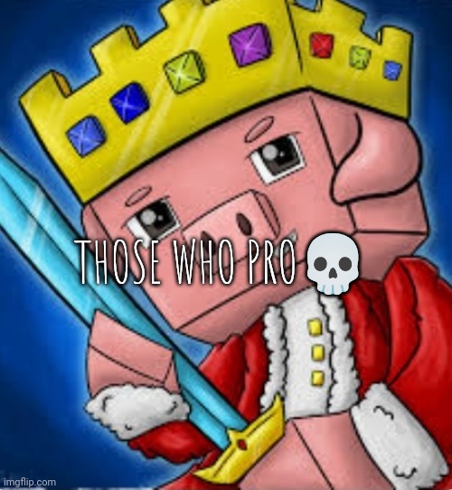 Technoblade's channel icon | THOSE WHO PRO💀 | image tagged in technoblade's channel icon | made w/ Imgflip meme maker