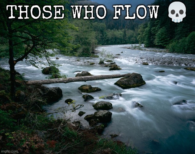 river | THOSE WHO FLOW 💀 | image tagged in river | made w/ Imgflip meme maker