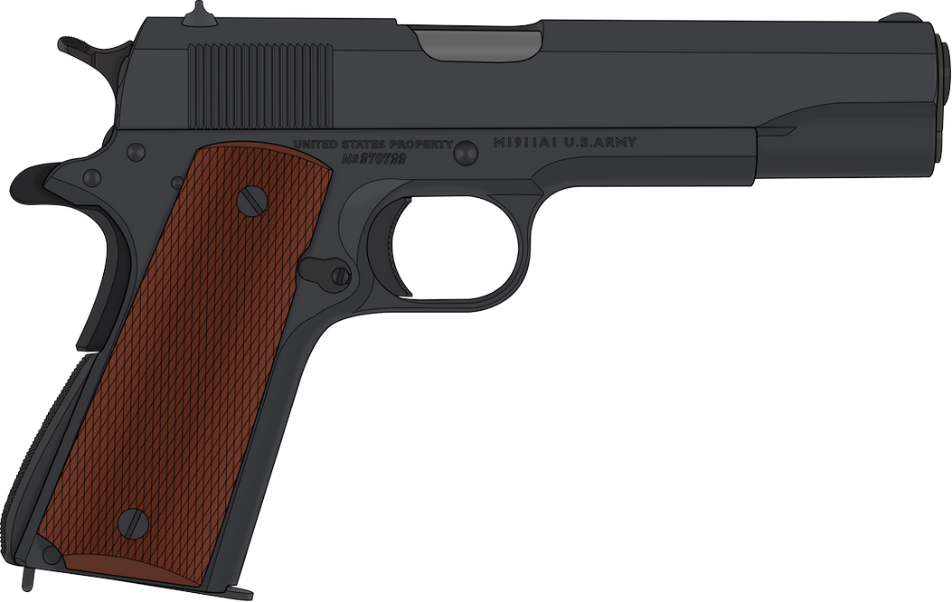 M1911A1 Pistol (Blued) Blank Meme Template