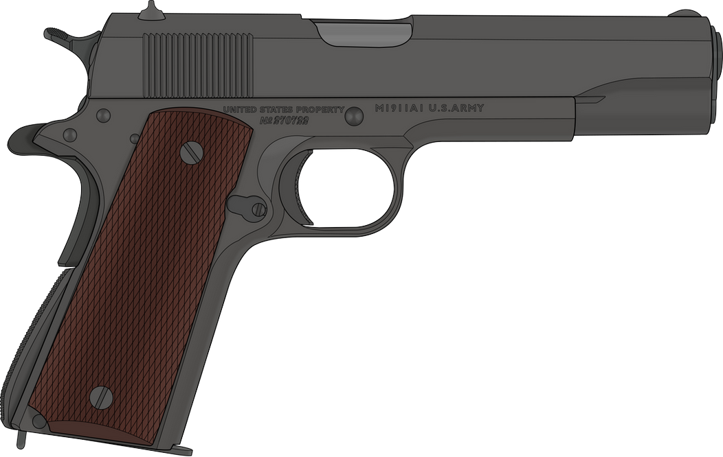 High Quality M1911A1 Pistol (Parkerized) Blank Meme Template