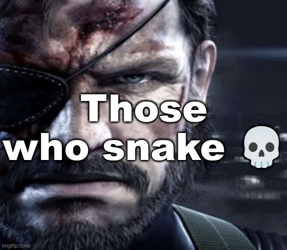 Solid Snake Staring | Those who snake 💀 | image tagged in solid snake staring | made w/ Imgflip meme maker