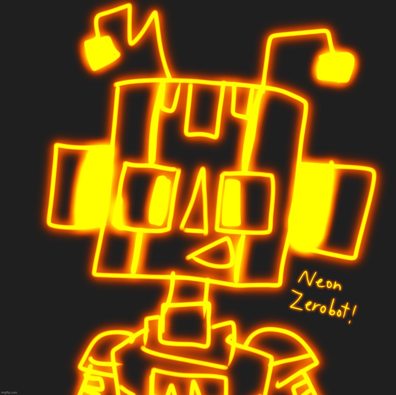 Neon Zerobot (again) | made w/ Imgflip meme maker