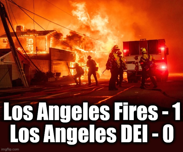 Los Angeles Fires - 1
Los Angeles DEI - 0 | image tagged in memes,los angeles,democrats,dei,wildfires,incompetence | made w/ Imgflip meme maker