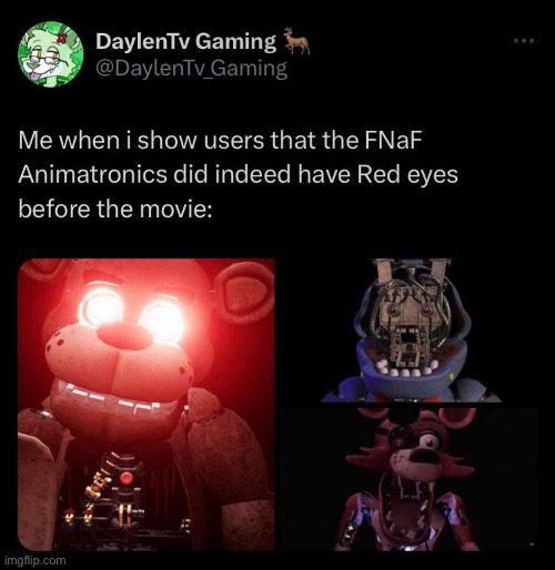 this is why the fnaf movie deserves less hate | image tagged in fnaf,fnaf movie,freddy fazbear,withered bonnie,foxy | made w/ Imgflip meme maker