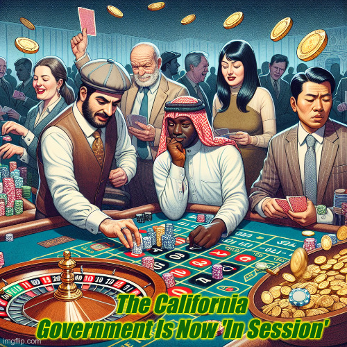 Will Gavin Newsom Please Report To The Loser's Lounge | The California Government Is Now 'In Session' | image tagged in craps,russian roulette,political meme,politics,funny,funny memes | made w/ Imgflip meme maker