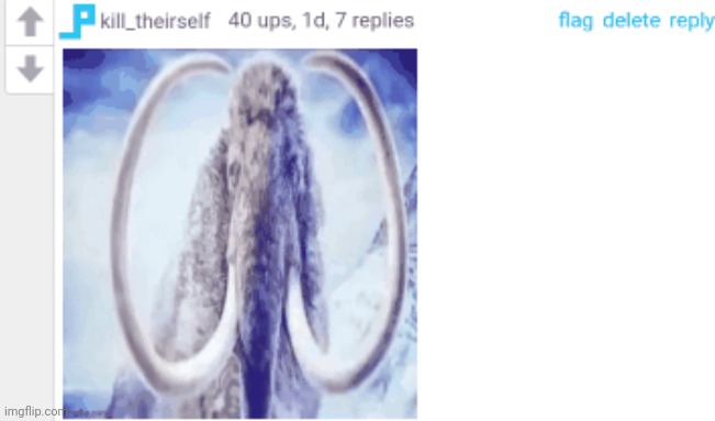 This is the most upvoted mammoth comment | image tagged in mammoth | made w/ Imgflip meme maker