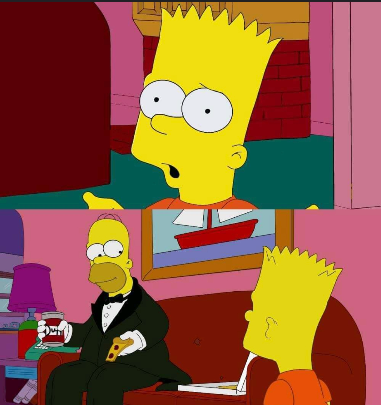 Porque tan elegante Homero hoy es mi cumpleaños muchacho Blank Meme Template