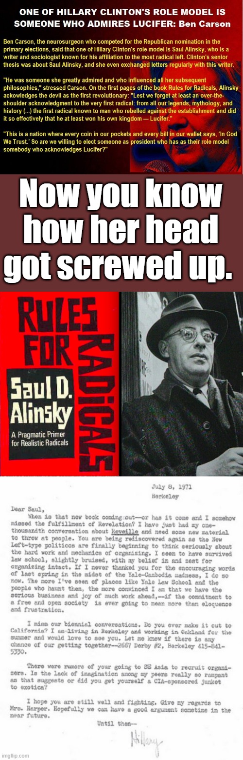 How many of you young DEMS know Hillary use to be a rep. before evil got her. | Now you know how her head got screwed up. | made w/ Imgflip meme maker