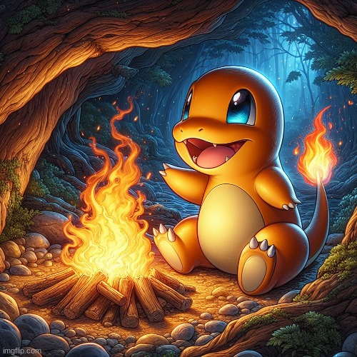 Just a Charmander :3 (NOT AI) | image tagged in pokemon,charmander | made w/ Imgflip meme maker