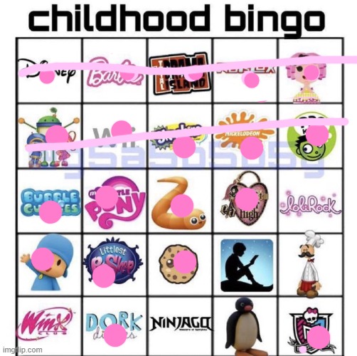 bro -_- | image tagged in childhood bingo | made w/ Imgflip meme maker