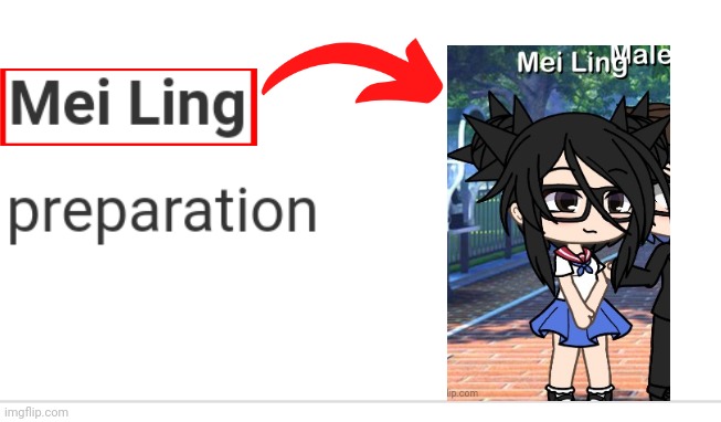 Mei Ling was an old character of mine from back when I was still a Gacha scenario maker in 2022... | image tagged in mei ling,memes,old,name soundalikes,gacha | made w/ Imgflip meme maker