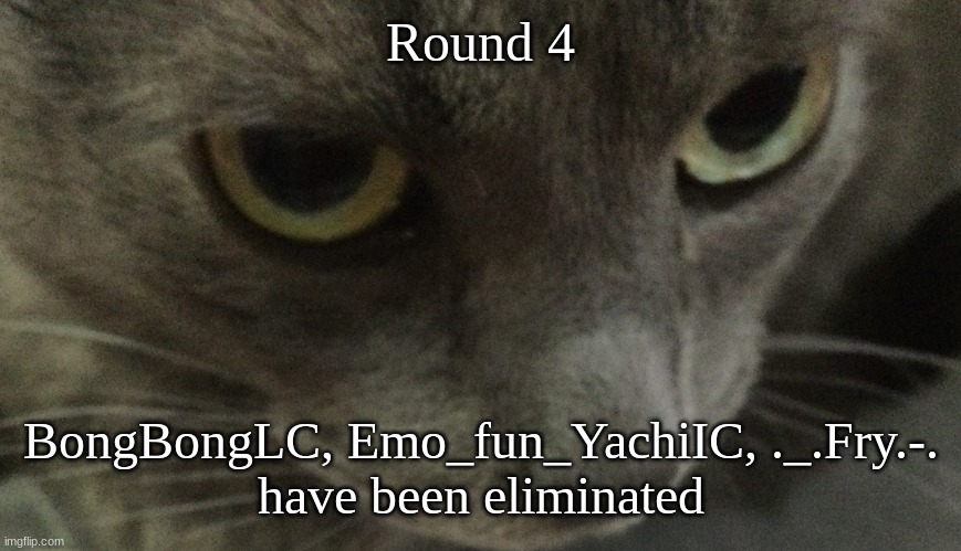 Sweetie | Round 4; BongBongLC, Emo_fun_YachiIC, ._.Fry.-.
have been eliminated | image tagged in sweetie | made w/ Imgflip meme maker