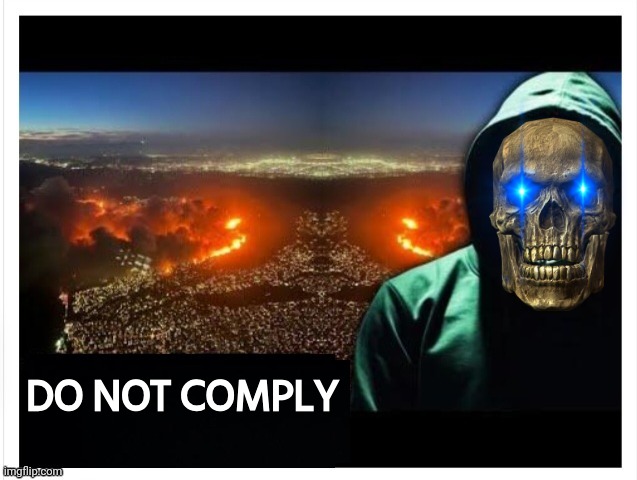 Skeletor do not comply | DO NOT COMPLY | image tagged in skeletor,rebel | made w/ Imgflip meme maker