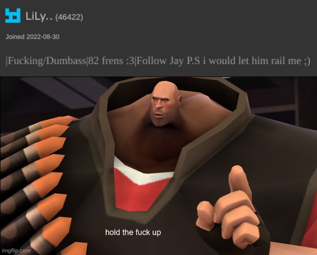 bro forgor to delete | image tagged in hold the fuck up | made w/ Imgflip meme maker