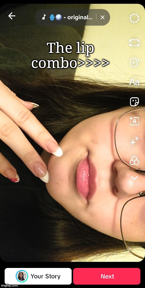 Ignore my outgrown nails | The lip combo>>>> | made w/ Imgflip meme maker