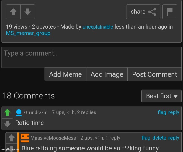 Imagine getting ratioed by blue | made w/ Imgflip meme maker
