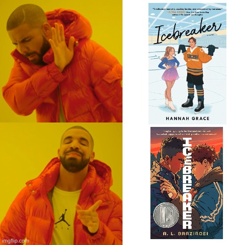 Gay Hockey Book!! | image tagged in memes,drake hotline bling | made w/ Imgflip meme maker