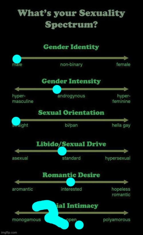 What's your sexuality spectrum? | image tagged in what's your sexuality spectrum | made w/ Imgflip meme maker