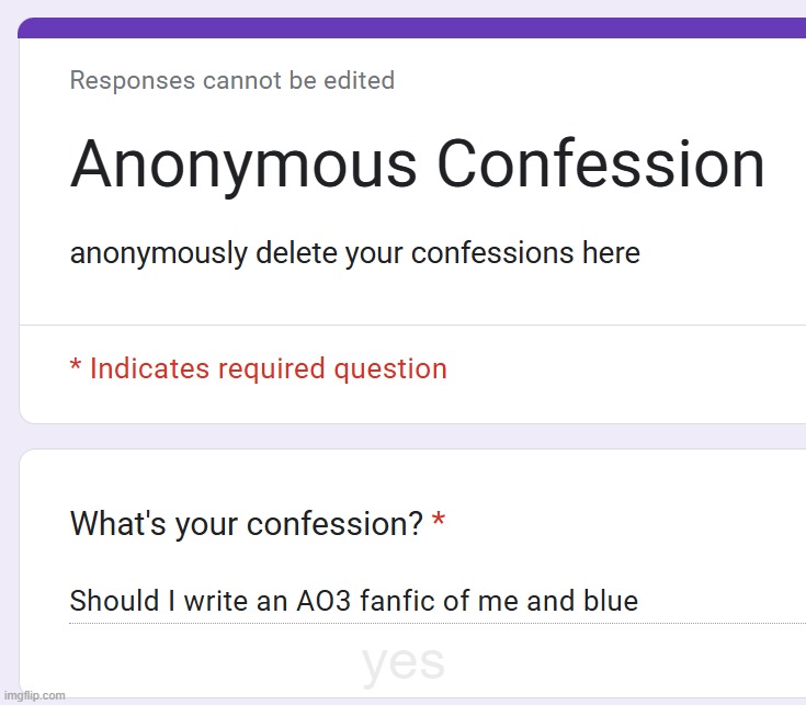 yes | made w/ Imgflip meme maker