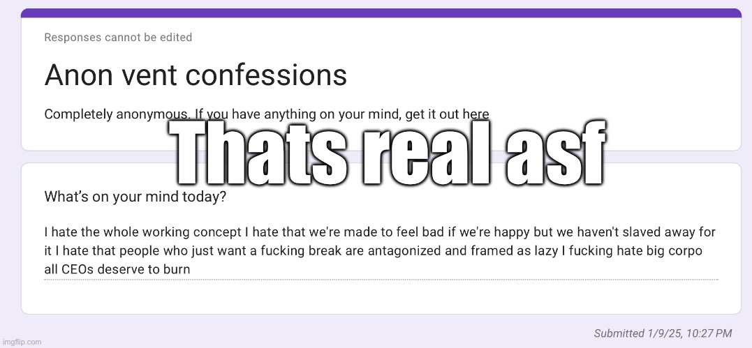 Thats real asf | made w/ Imgflip meme maker