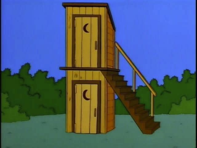 Two Storey Outhouse Blank Meme Template