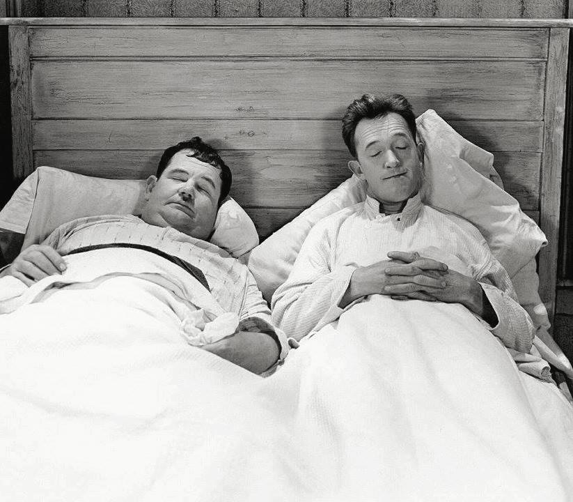 High Quality Abbot & Costello in bed Blank Meme Template