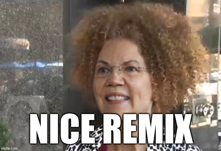 Elizabeth Warren with Rachel Dolezal remix | NICE REMIX | image tagged in elizabeth warren with rachel dolezal remix | made w/ Imgflip meme maker