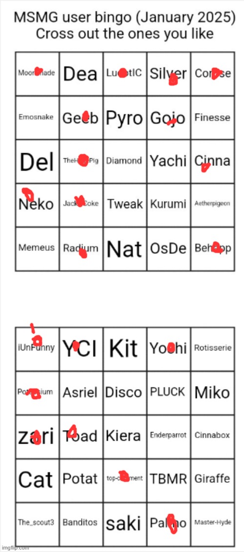 My anwsers | image tagged in apocalypse bingo,msmg | made w/ Imgflip meme maker