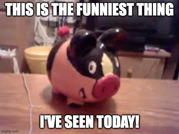 Tepig piggy bank (not mine lol) | THIS IS THE FUNNIEST THING I'VE SEEN TODAY! | image tagged in tepig piggy bank not mine lol | made w/ Imgflip meme maker