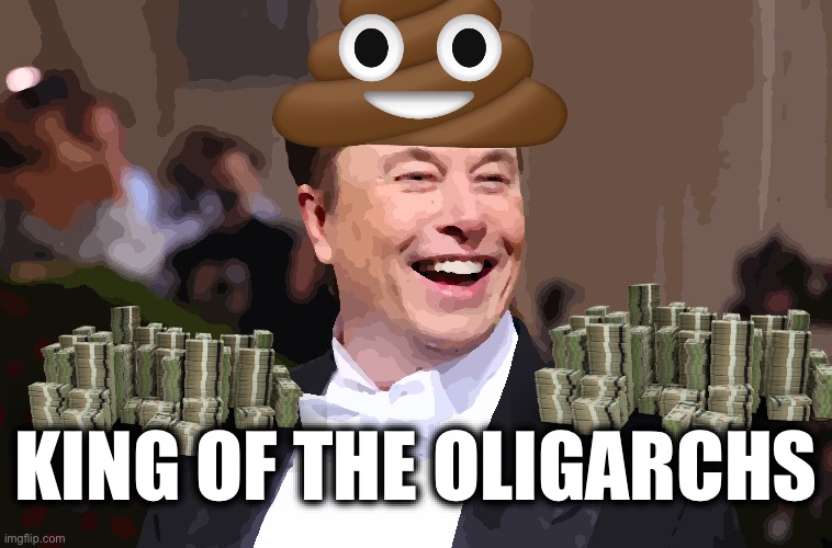 KING OF THE OLIGARCHS | image tagged in memes,elon musk,oligarchy,techno-fascist,kings,revolution | made w/ Imgflip meme maker