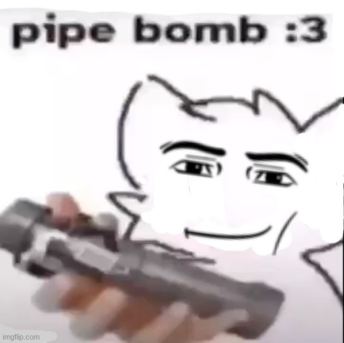 Pipe bomb :3 | image tagged in pipe bomb 3 | made w/ Imgflip meme maker