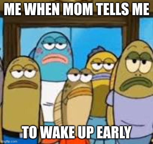 I hate waking up | ME WHEN MOM TELLS ME; TO WAKE UP EARLY | image tagged in memes | made w/ Imgflip meme maker