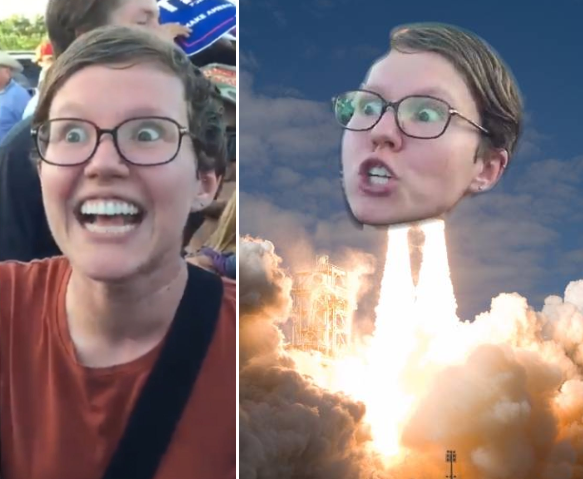 Triggered Liberal Feminist Blast Off Blank Meme Template