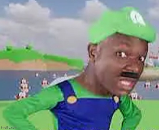 Black luigi | made w/ Imgflip meme maker