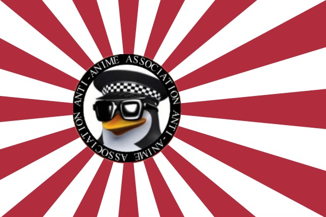 Japanese anti anime association flag Blank Meme Template