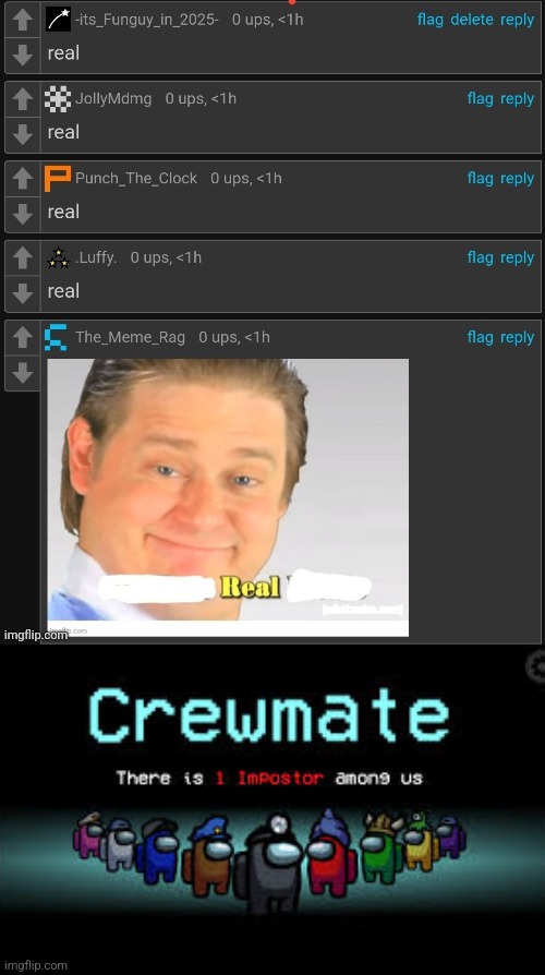 image tagged in there is 1 imposter among us | made w/ Imgflip meme maker