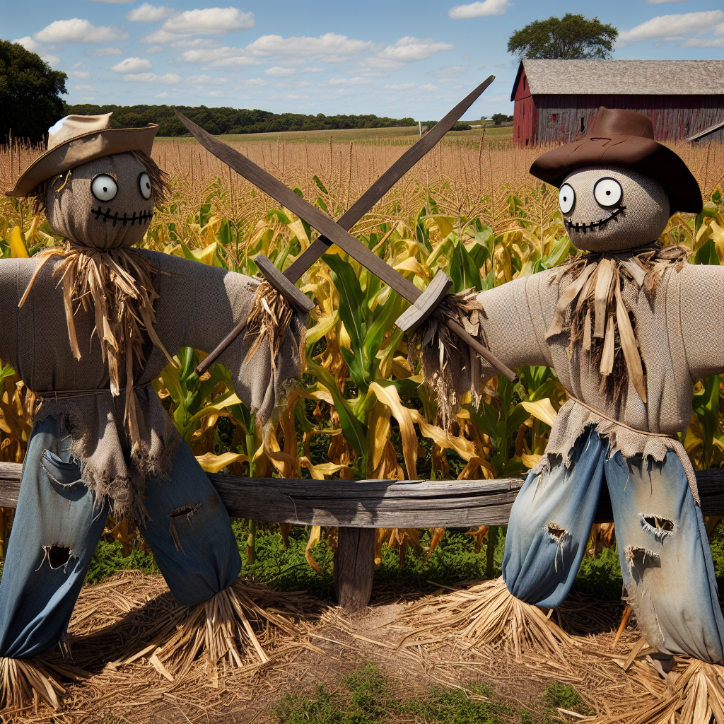 Dueling Scarecrows Blank Meme Template